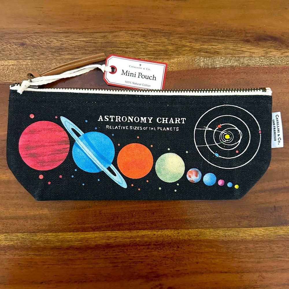 Cavallini & Co Pencil Pouch Astronomy Chart with Planets